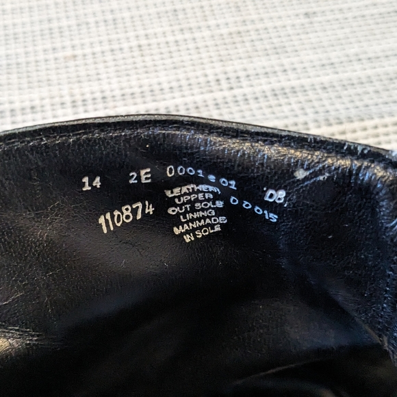 Men's Stacy Adams Black Leather Lace Up Boots Dress Work Business Size 14 - Picture 6 of 13